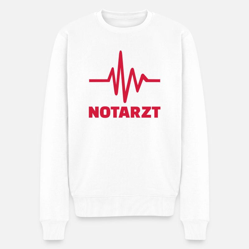 Notarzt - Männer Premium Bio Pullover - Weiß