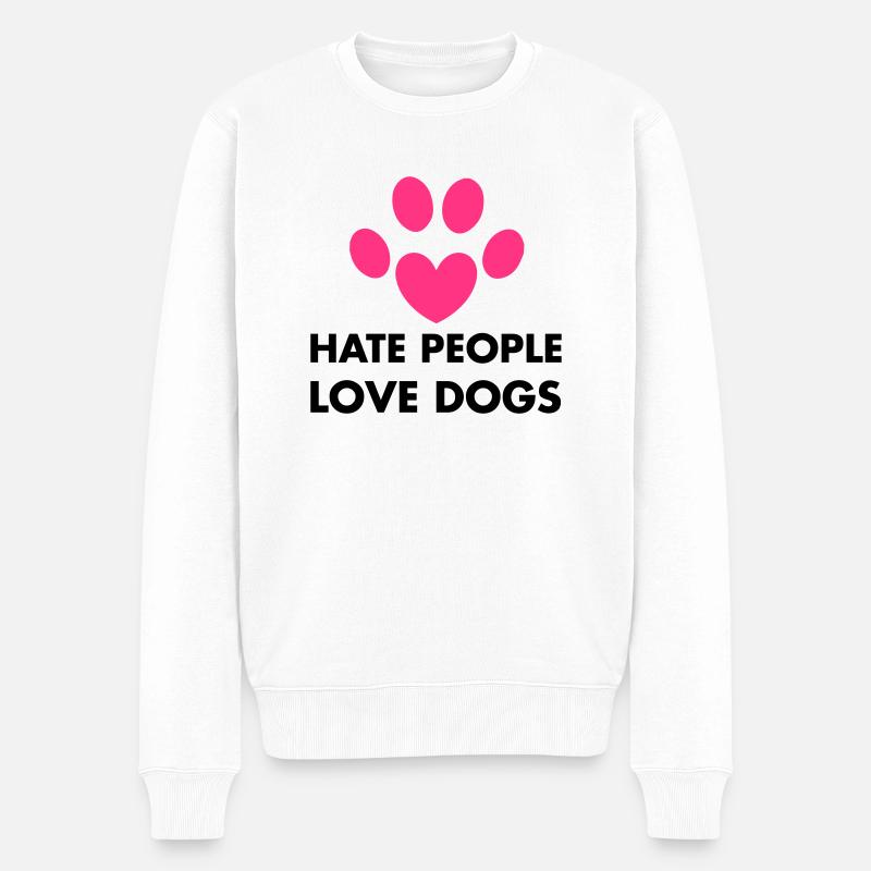 Dogs - Männer Premium Bio Pullover - Weiß