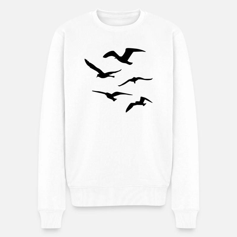 Goéland mouette - Pull Premium bio Homme - blanc