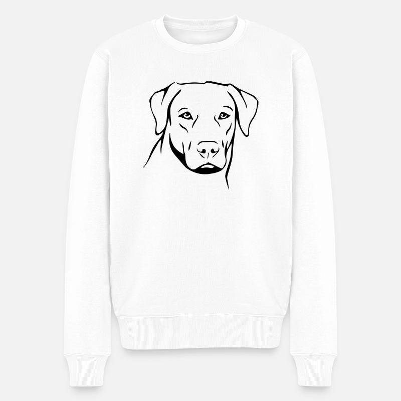 Hund Labrador - Männer Premium Bio Pullover - Weiß