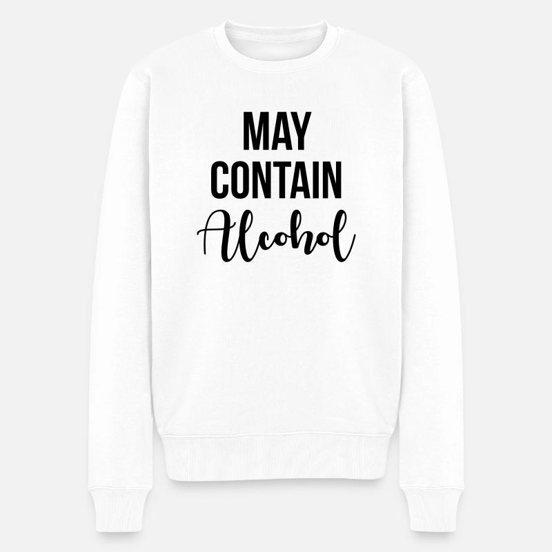 May contain alcohol - Pull Premium bio Homme - blanc