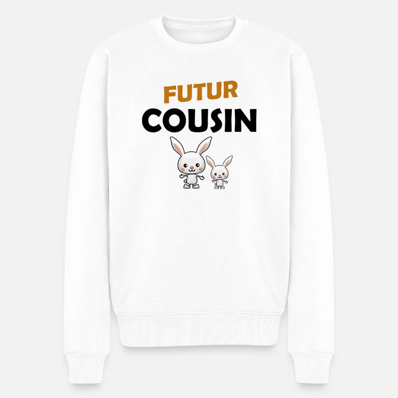 futur cousin - Pull Premium bio Homme - blanc