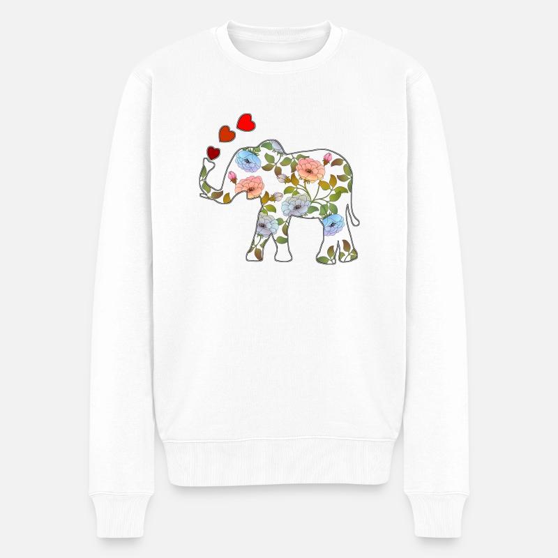 l'éléphant - Pull Premium bio Homme - blanc