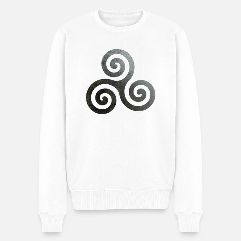 Triskele - Pull Premium bio Homme - blanc