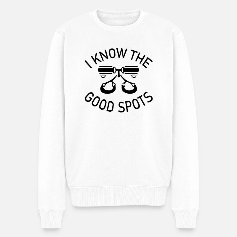 climbing - Männer Premium Bio Pullover - Weiß