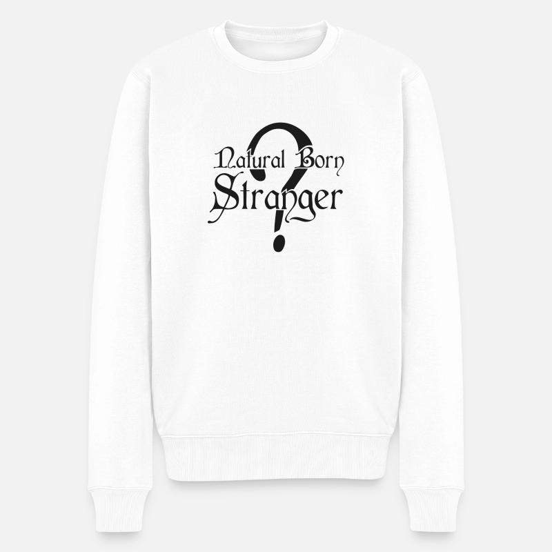 Natürlicher Fremder - Männer Premium Bio Pullover - Weiß