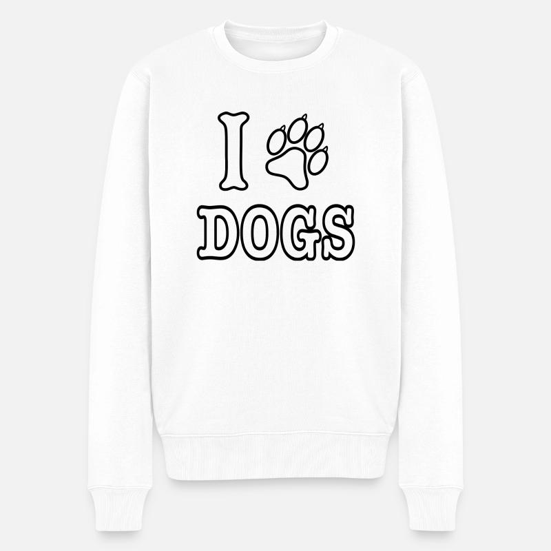 J’aime les chiens - Pull Premium bio Homme - blanc