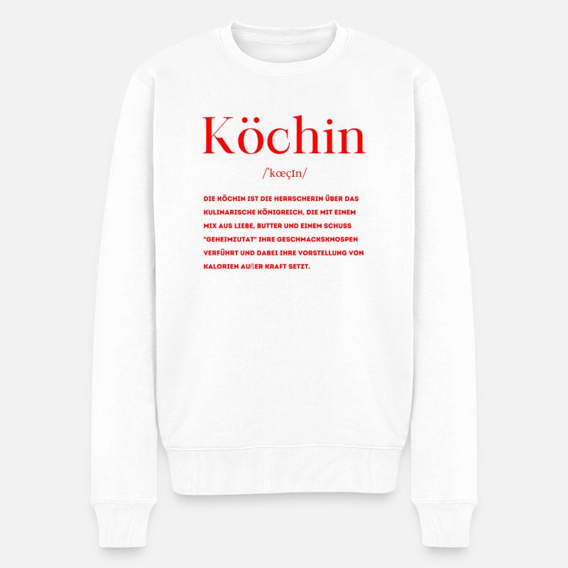 Köchin Definition - Männer Premium Bio Pullover - Weiß