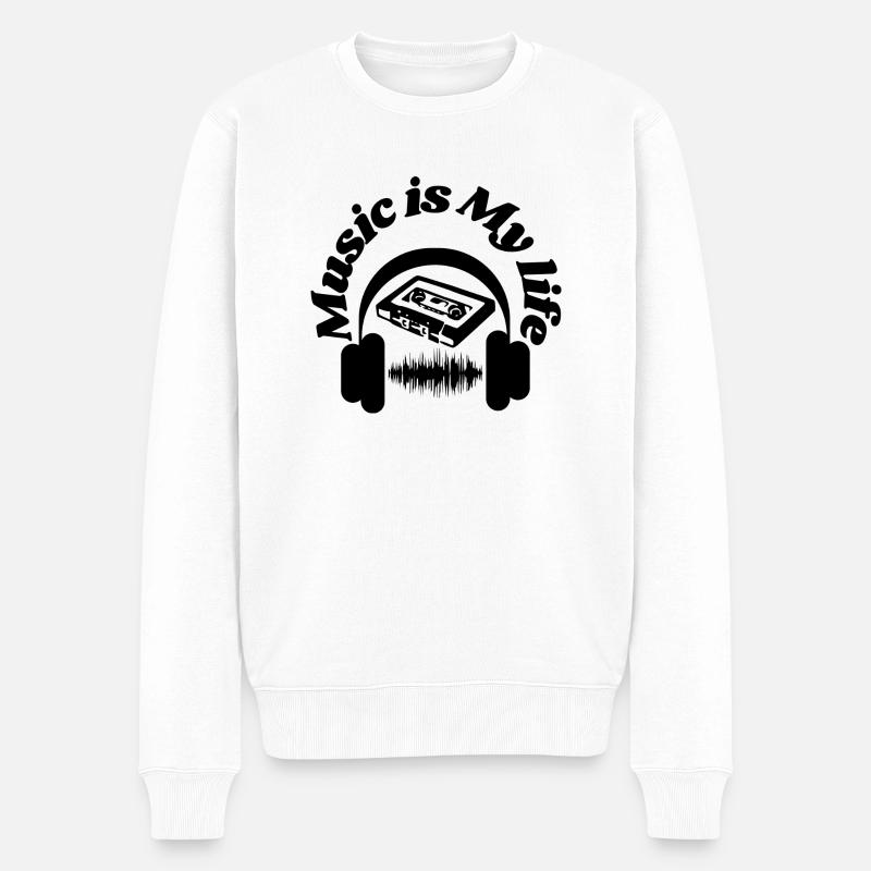 La musique, c’est ma vie - Pull Premium bio Homme - blanc