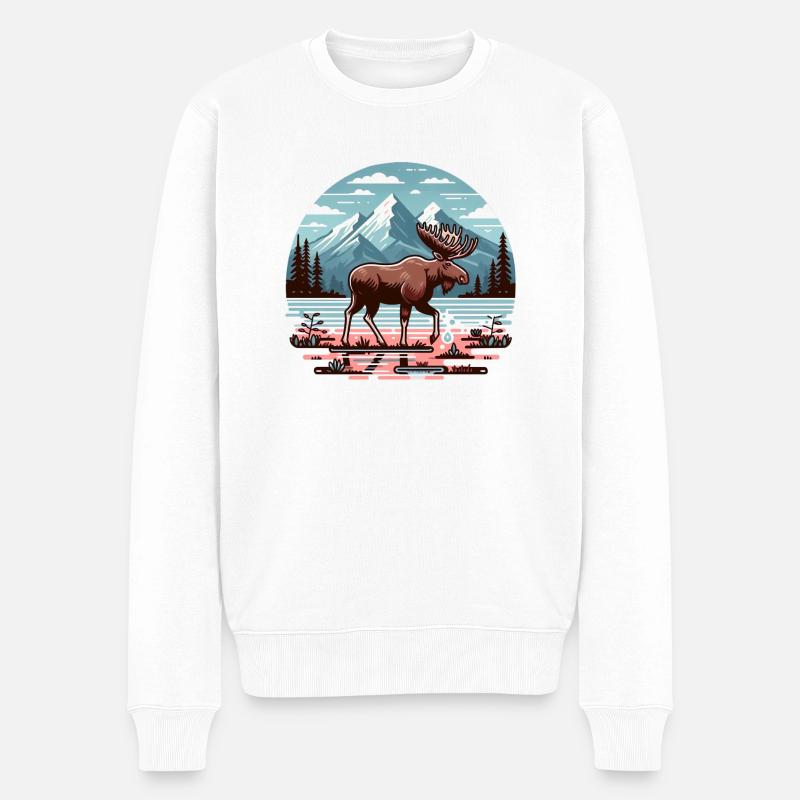 Kanada 12 - Männer Premium Bio Pullover - Weiß