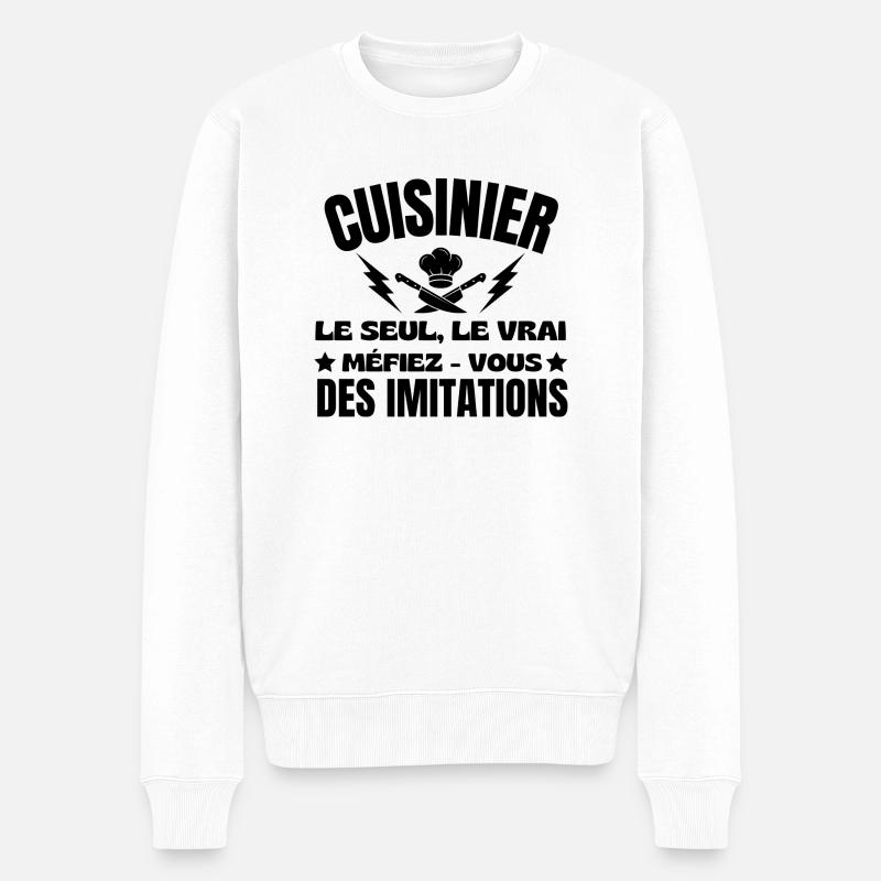 Cuisinier le seul le vrai - Pull Premium bio Homme - blanc