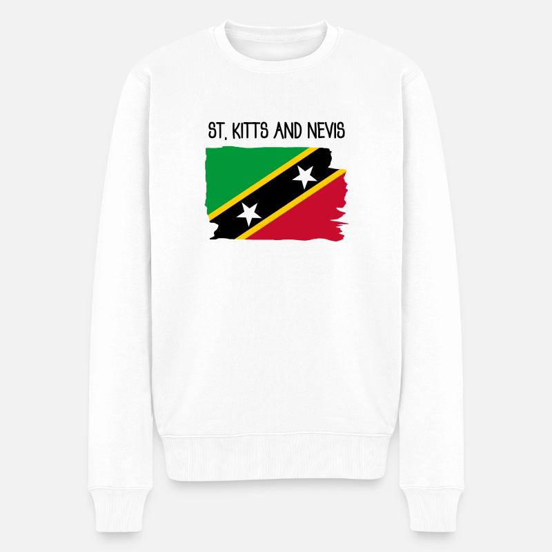 Saint-Kitts-et-Nevis - Caraïbes - Antilles - Pull Premium bio Homme - blanc