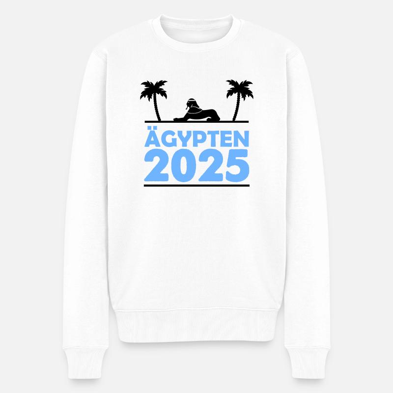 ägypten 2025 - Männer Premium Bio Pullover - Weiß