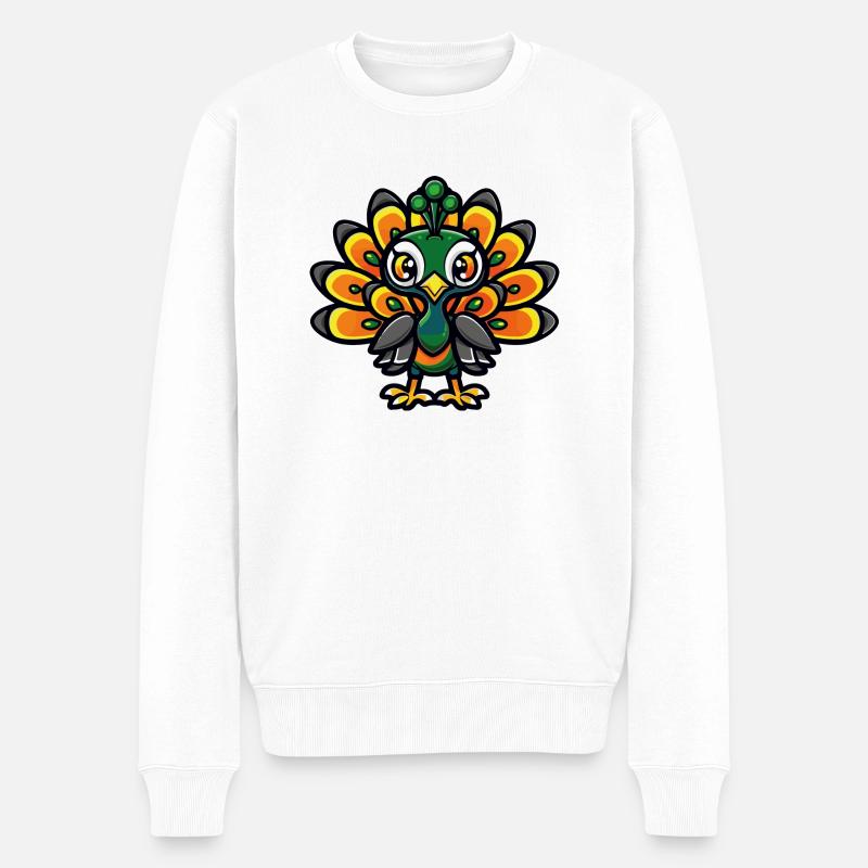 Bande dessinée Paon - Pull Premium bio Homme - blanc