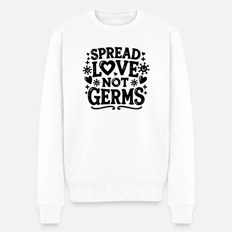Répandez l’amour, pas les germes - Pull Premium bio Homme - blanc