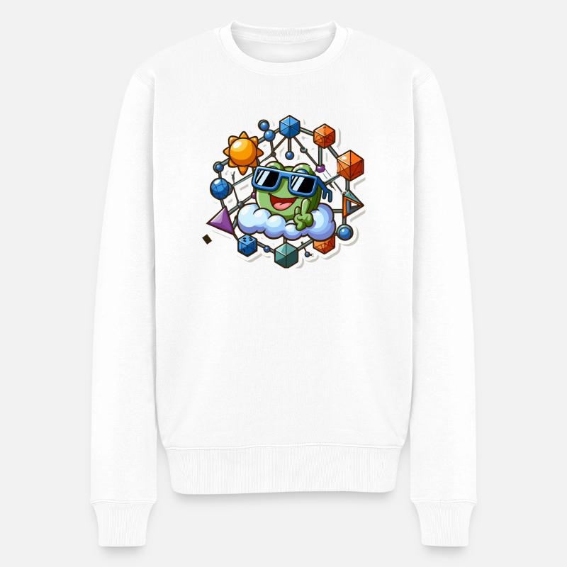 Mathe Spiel - Männer Premium Bio Pullover - Weiß