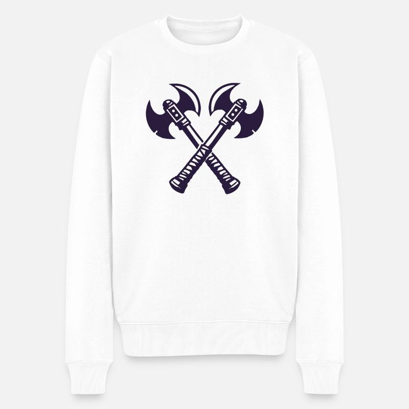 Hache 2 - Pull Premium bio Homme - blanc