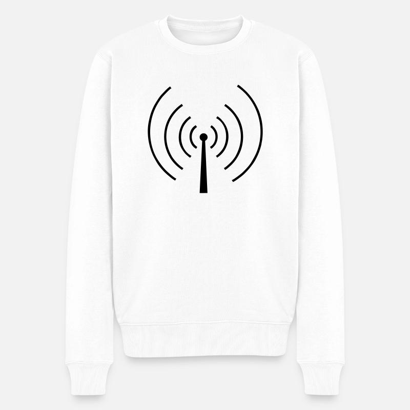 mât de radio - Pull Premium bio Homme - blanc