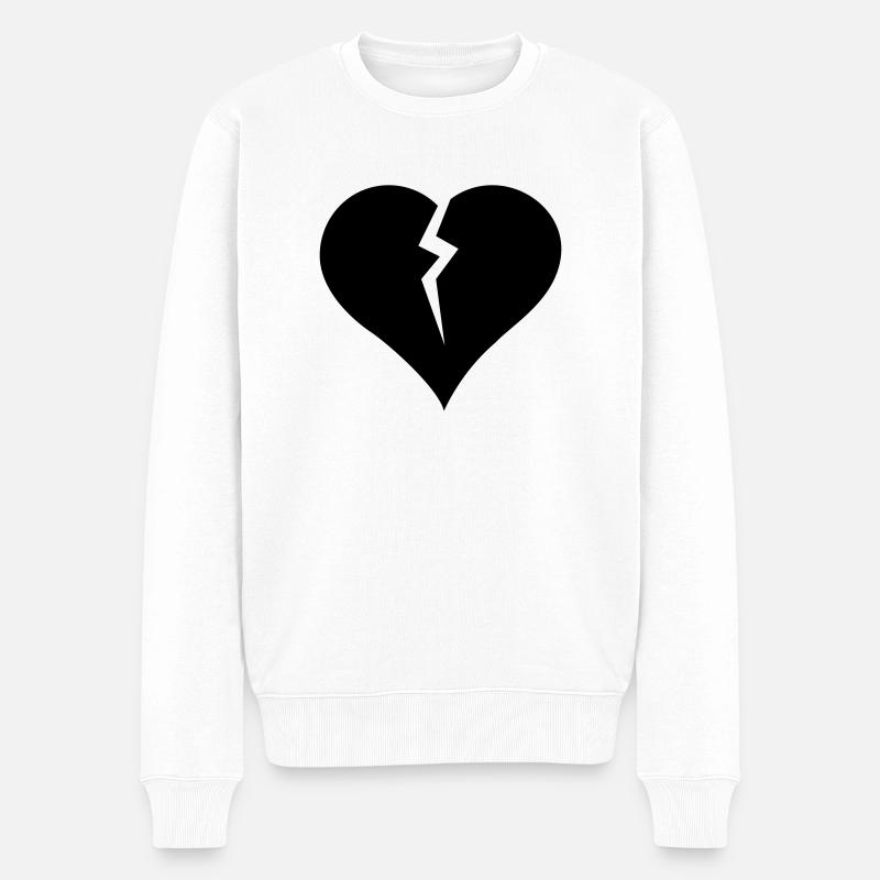 heart - Pull Premium bio Homme - blanc