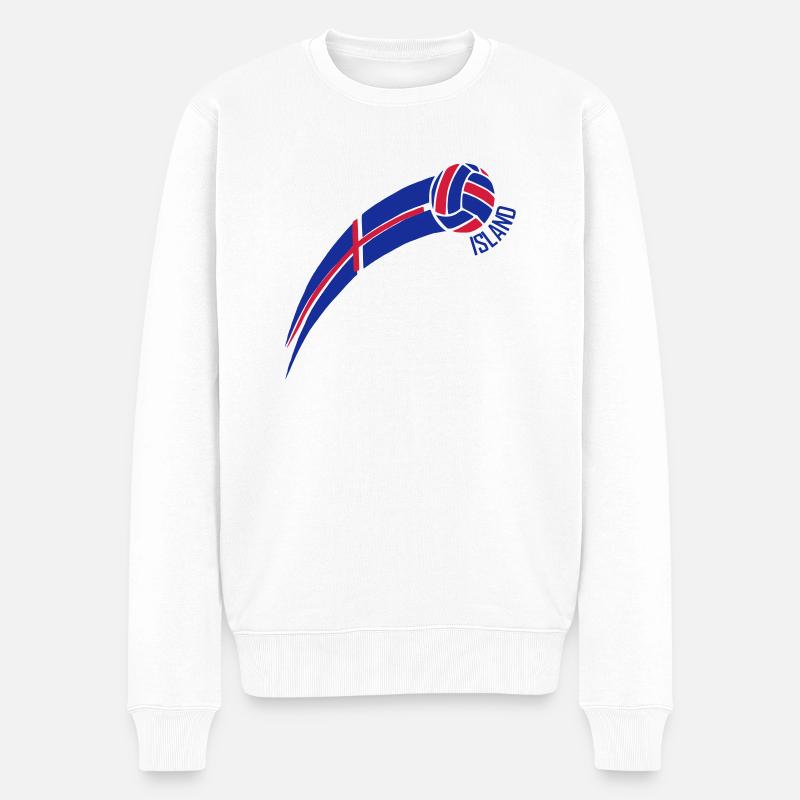 Island 2016 - Männer Premium Bio Pullover - Weiß