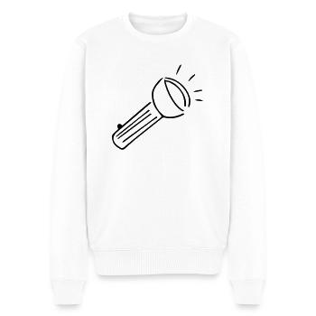 Taschenlampe,hell,Ausrüstung,geführt,Beleuchtung - Männer Premium Bio Pullover - Weiß - Vorne - Thijin (182cm)