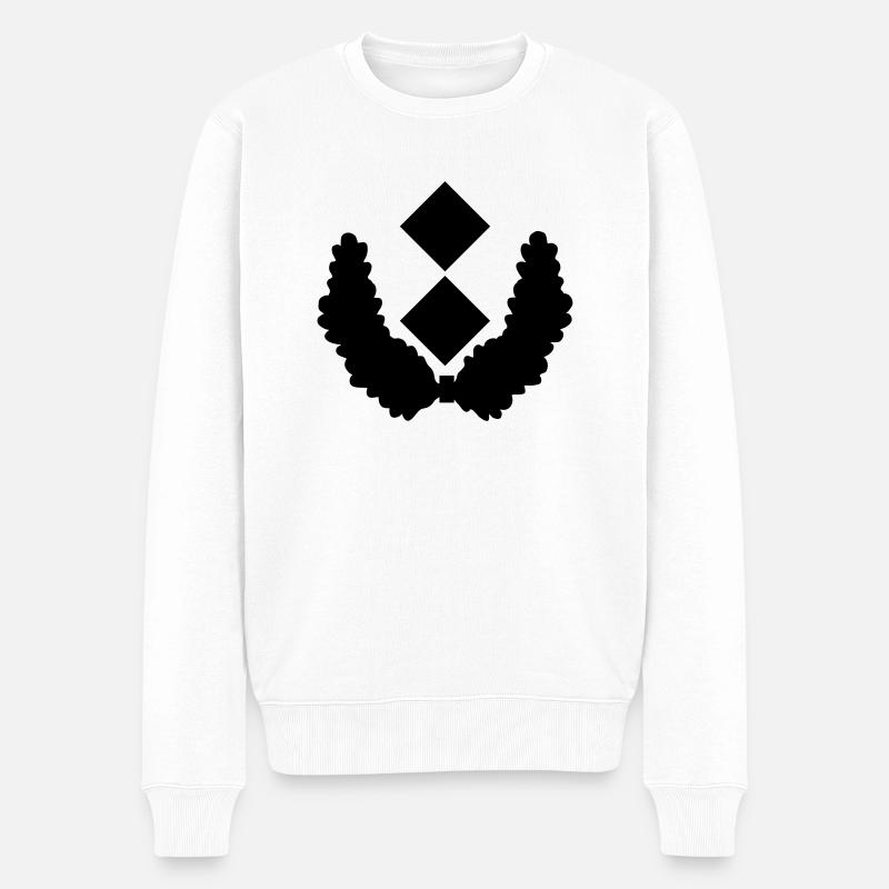 Oberstleutnant Dienstgrad - Männer Premium Bio Pullover - Weiß