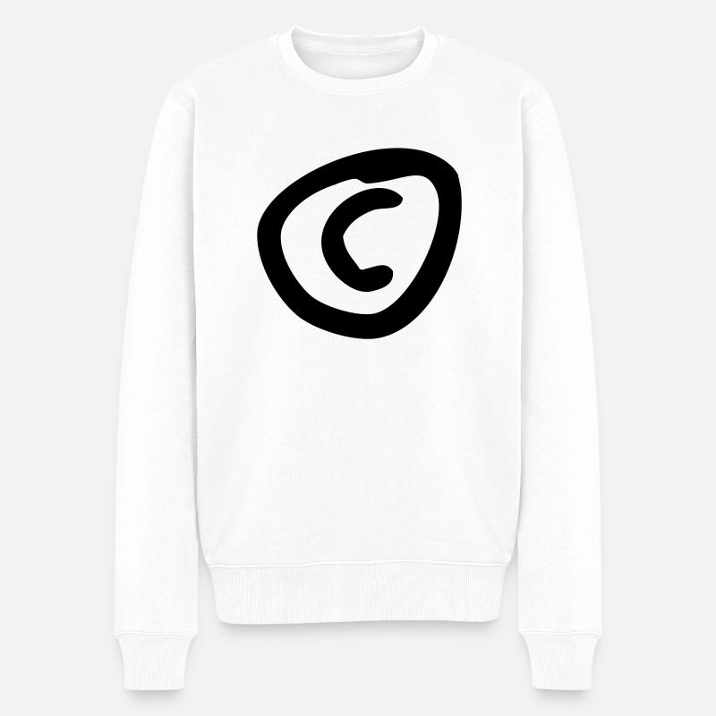 copyright c - Männer Premium Bio Pullover - Weiß