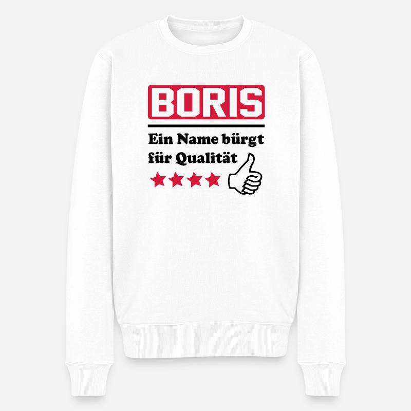 Boris - Pull Premium bio Homme - blanc