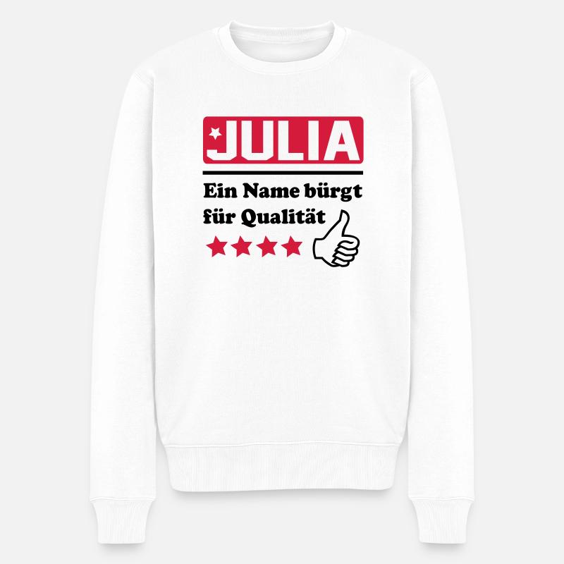 Julie - Pull Premium bio Homme - blanc