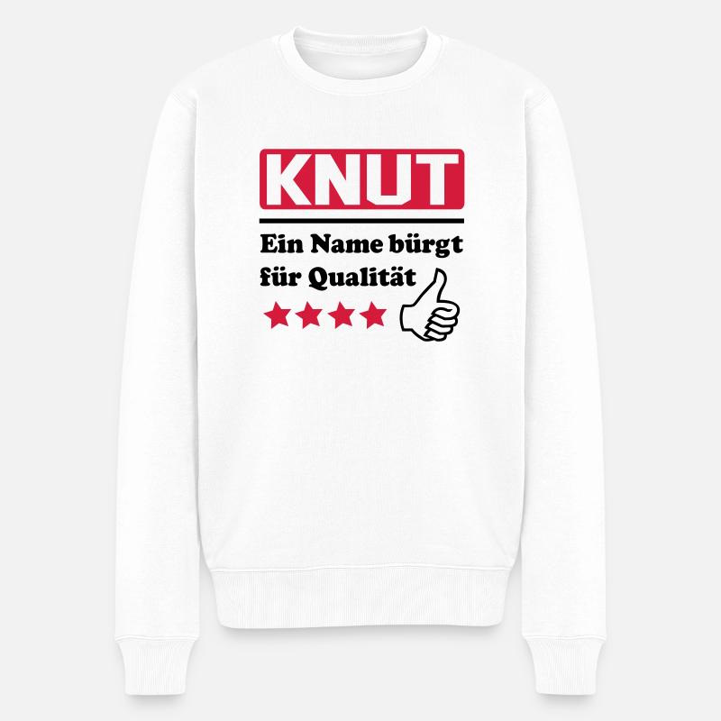 knut - Männer Premium Bio Pullover - Weiß