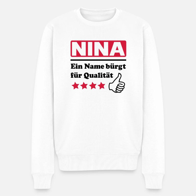 nina - Pull Premium bio Homme - blanc