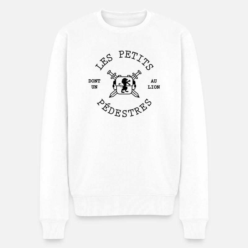 petits pedestres 2 gras - Pull Premium bio Homme - blanc
