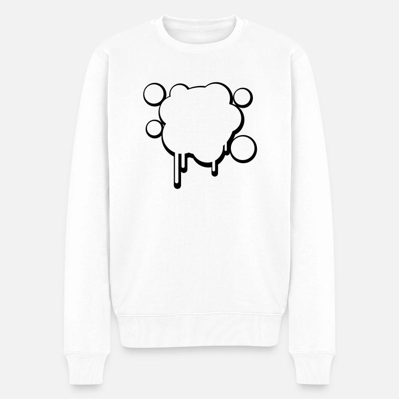 klecks___f1 - Pull Premium bio Homme - blanc