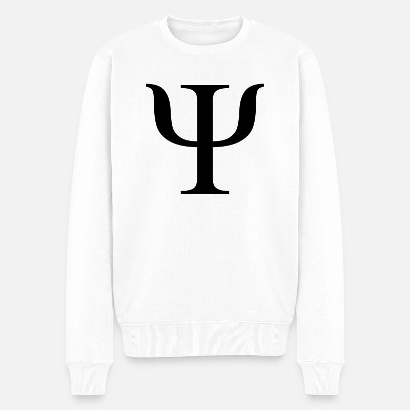 Psi - Männer Premium Bio Pullover - Weiß