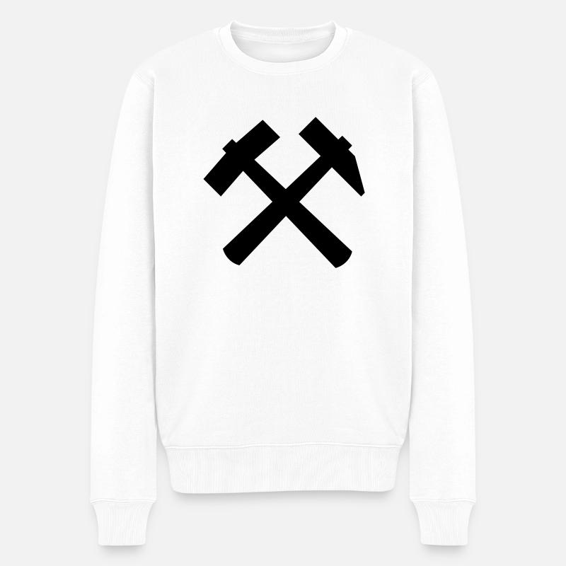 hammer_und_schlegel__f1 - Männer Premium Bio Pullover - Weiß