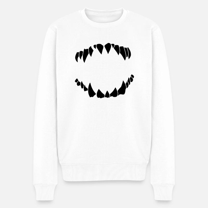 gebiss - Männer Premium Bio Pullover - Weiß