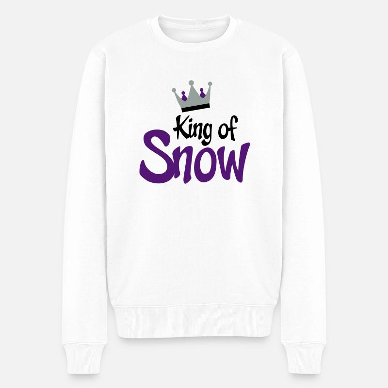 snowboarding - Männer Premium Bio Pullover - Weiß