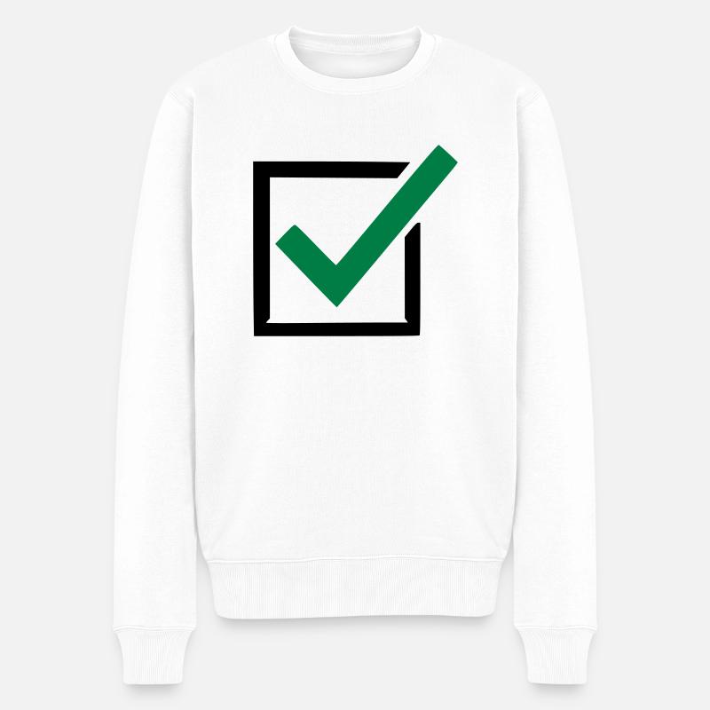 politik - Männer Premium Bio Pullover - Weiß