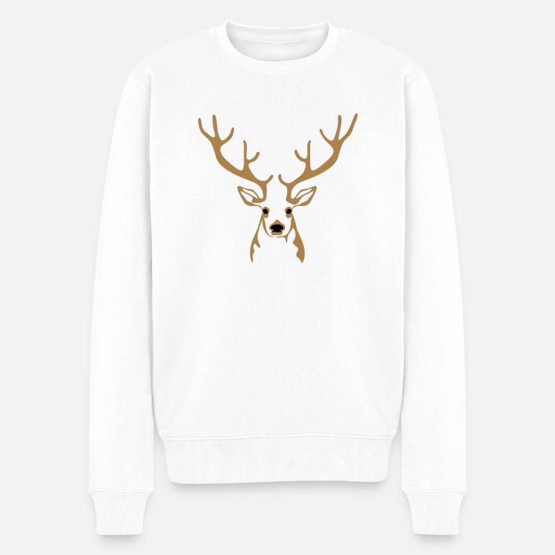 Hirsch - Pull Premium bio Homme - blanc