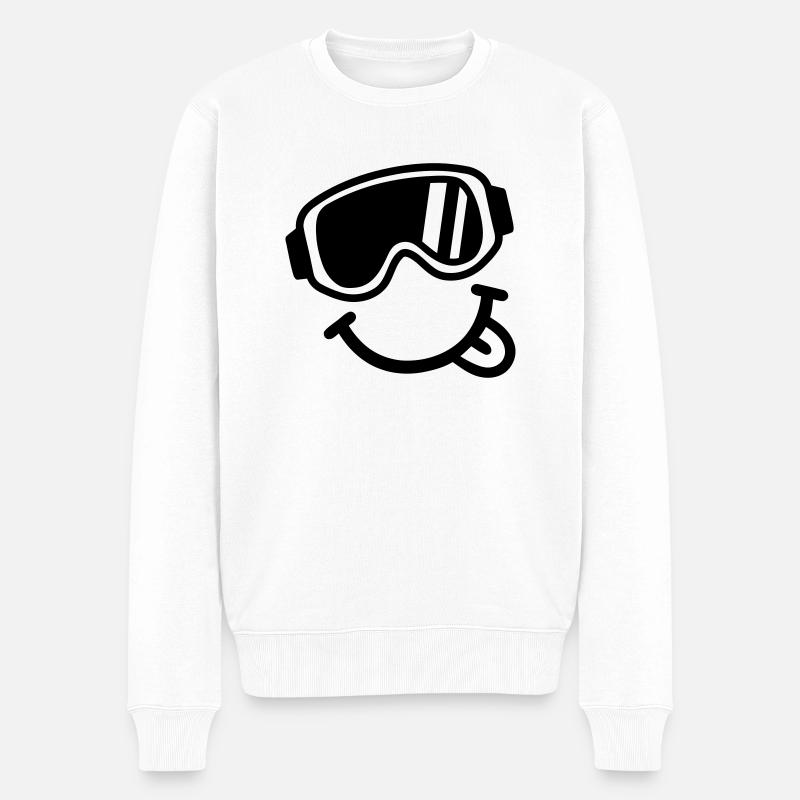 Ski - Männer Premium Bio Pullover - Weiß