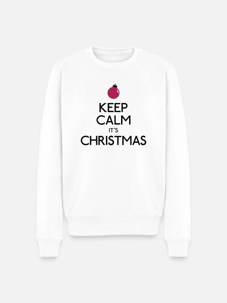 keep calm its christmas - Men's Premium Organic Jumper - white