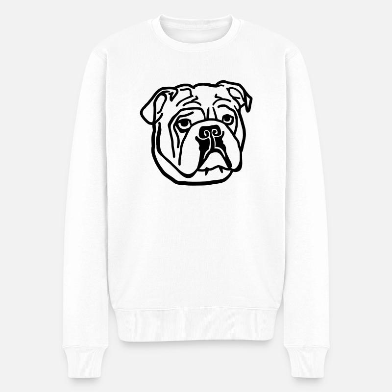 Bouledogue - Pull Premium bio Homme - blanc
