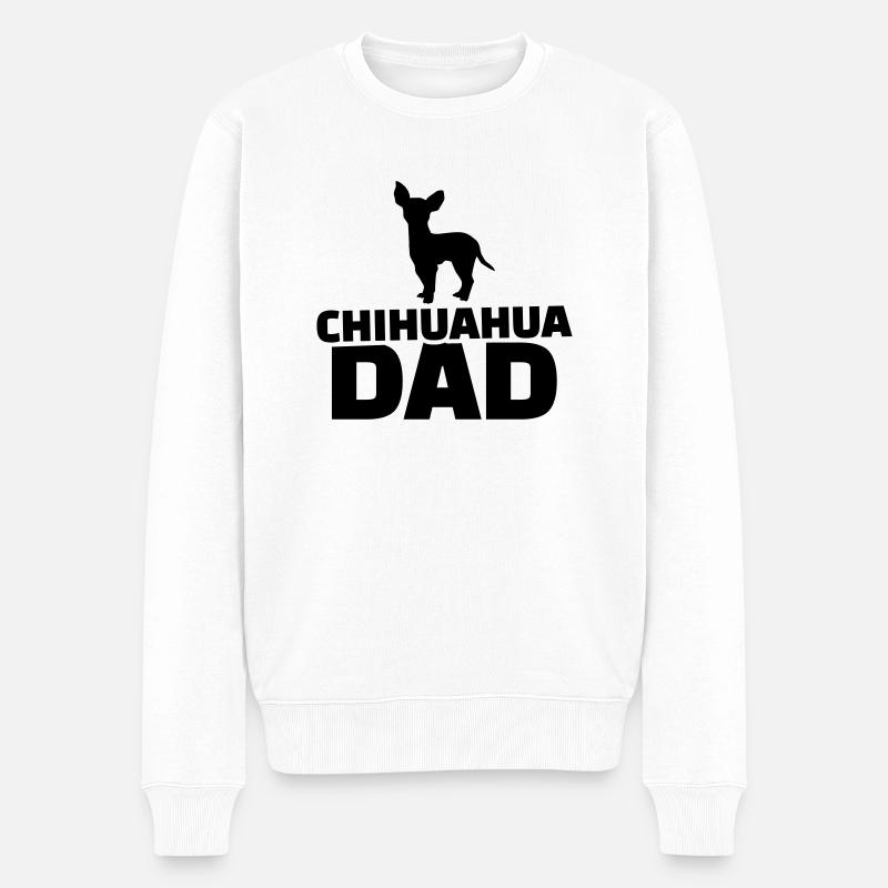 Chihuahua - Männer Premium Bio Pullover - Weiß