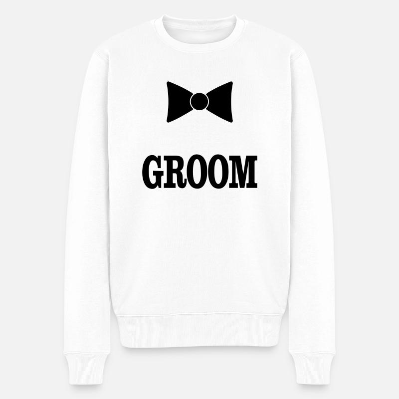 groom bowtie - Pull Premium bio Homme - blanc