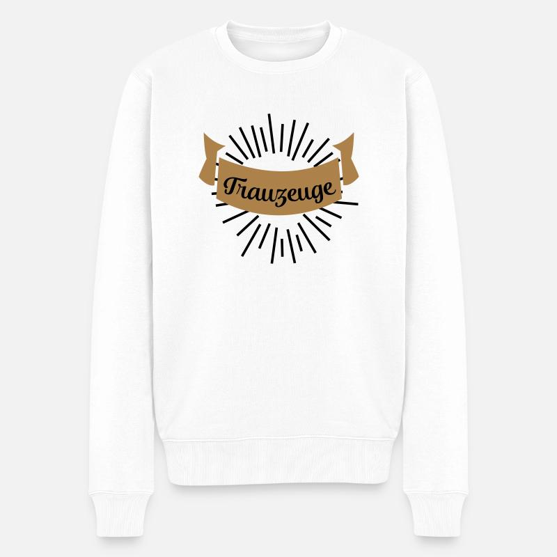 trauzeuge - Männer Premium Bio Pullover - Weiß