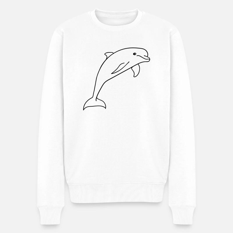 dauphin saut mignon doux - Pull Premium bio Homme - blanc
