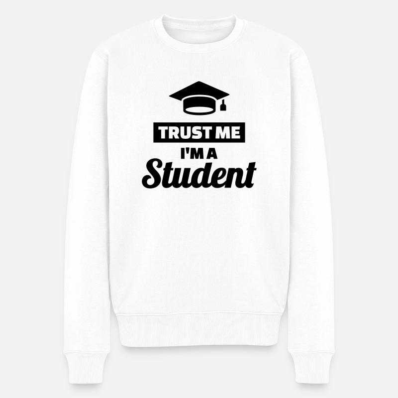 Student - Pull Premium bio Homme - blanc