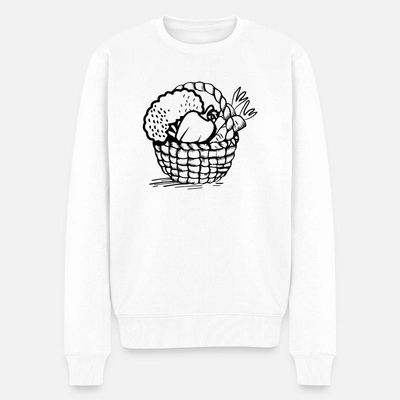 panier de légumes - Pull Premium bio Homme - blanc
