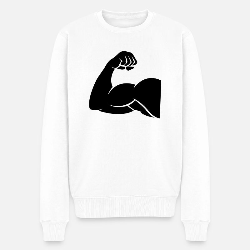 bizeps - Pull Premium bio Homme - blanc