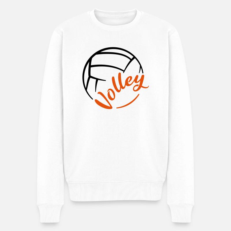 Volleyball - Männer Premium Bio Pullover - Weiß